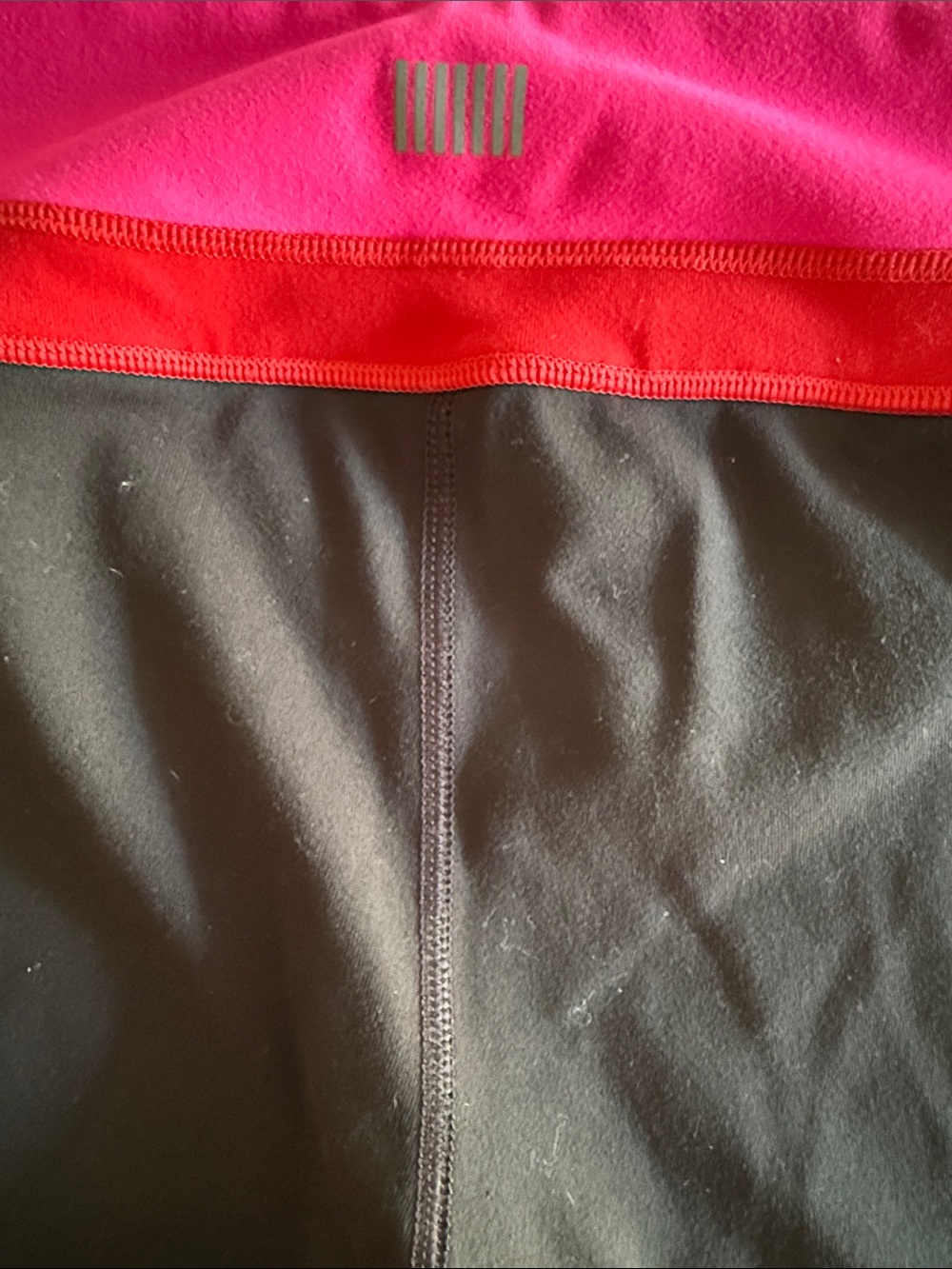 Victoria's Secret Black Capri Yoga Pants with Pink Waistband - Picture 3 of 3
